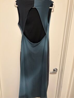 ASOS Teal Blue Open-Back Maxi Dress